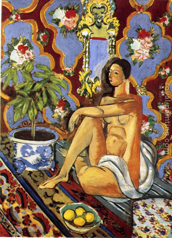 Henri Emile Benoit Matisse : decorative figure on an ornamental ground